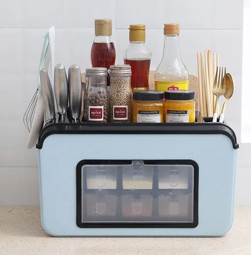 Rotary Hole Seasoning Bottle Kitchen Seasoning Jar Glass Seasoning Box Sealed Moisture-Proof Household