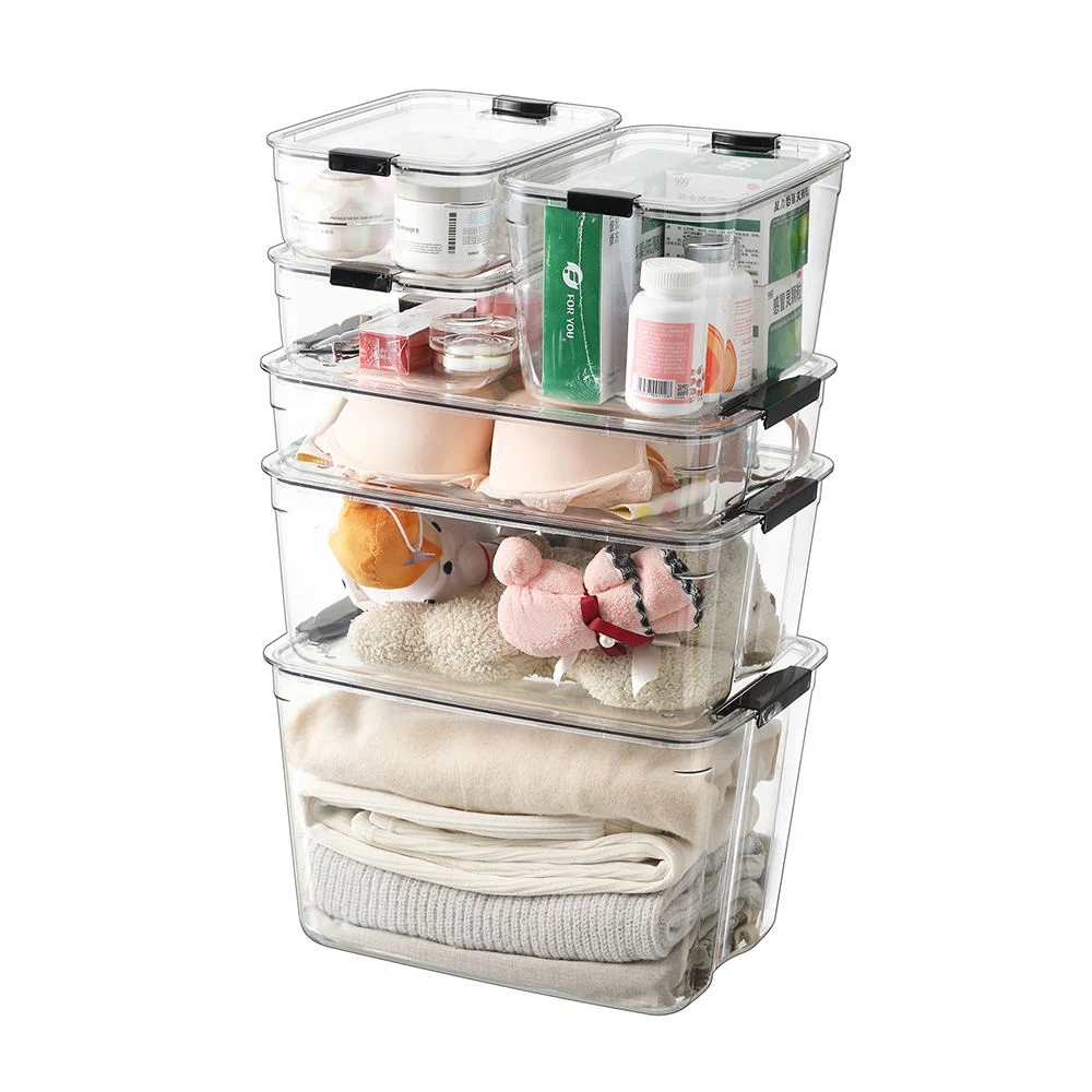 Custom Size Transparent Drawer Organizer Stackable Plastic Storage Box