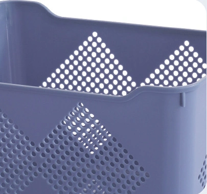Rectangular Portable Storage Box Plastic Storage Container Basket with Handle for Bathroom Kitchen Collection