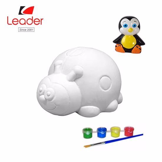 Wholesale Custom Paint Your Own Ceramic Owl Figurine Owl Pen Holder for Home Decoration