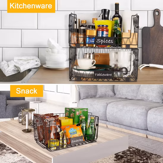 Kitchen Drain Basket for Cleaning Draining & Storing Fruits and Vegetables Colander Basket with Long Handle