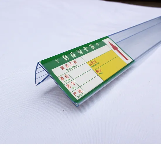 PVC Data Strip Plastic Hook for Supermarket Shelf